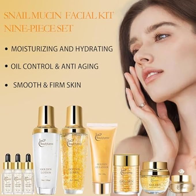 STRBOXONG SNAIL MUCIN FACIAL SKINCARE SET FOR WOMEN, SUITABLE FOR ALL SKIN TYPES - DEEP MOISTURIZING & NOURISHING WITH COLLAGEN, BIRTHDAY & VALENTINE'S DAY GIFT - ANTI-AGING SKIN CARE SET, FACE KITS DAILY CARE - Image 4